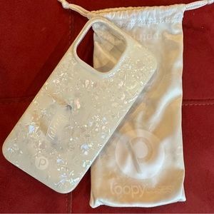 Loopy case for iPhone 14 Pro Max in White Opal Shell